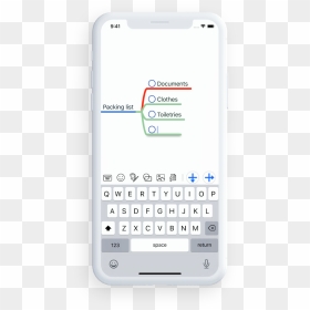 Add Notes On Iphone - Get Off My Phone Home Screen, HD Png Download - iphone outline png