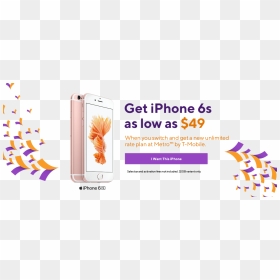 Iphone 6s From Metropcs - Metropcs Iphone Deals For Black Friday 2019, HD Png Download - metro pcs logo png