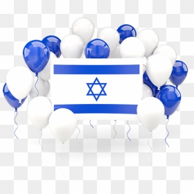 Square Flag With Balloons - Israel Flag Png, Transparent Png - israel flag png