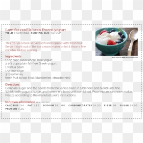 Low Fat Vanilla Bean Frozen Yogurt Final - Dessert, HD Png Download - vanilla bean png