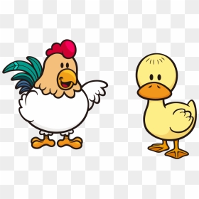 Chicken Cartoon Png - Chicken And Duck Cartoon, Transparent Png - chickens png