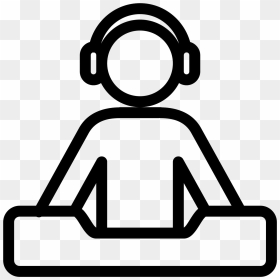Jpg Black And White Library Disc Jockey Computer Icons - White Dj Icon Png, Transparent Png - party icon png