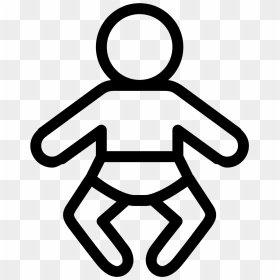 It Is A Icon Of A Baby Wearing A Diaper - Baby White Icon Png, Transparent Png - baby icon png