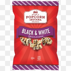 Black & White Package - Black And White Popcorn, HD Png Download - popcorn clipart png