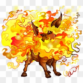 Pokémon - Flareon - Pokemon Flareon, HD Png Download - flames .png