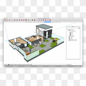 Sketchup Interface - Text Building Sketch Up Design, HD Png Download - sketchup logo png