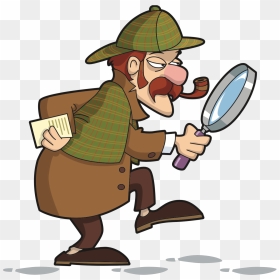 Detective Clipart Private Investigator - Cartoon Detective Sherlock Holmes, HD Png Download - sherlock holmes png