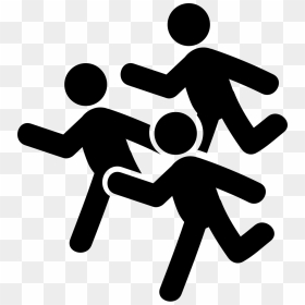 Group Of Men Running - Running People Icon Png, Transparent Png - kid running png