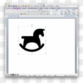 How Do I Edit A Png File In Word - Rocking Horse Silhouette, Transparent Png - word icon png