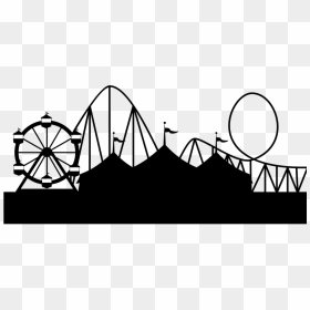 Image Library Stock Popcorn Clipart Silhouette Free - Amusement Park Silhouette Png, Transparent Png - popcorn clipart png