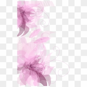 Pink Transparent Decorative - Cute Flower Border Clip Art, HD Png Download - floral background png