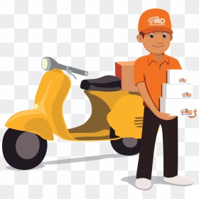 Thumb Image - Home Delivery Boy Cartoon, HD Png Download - motor png