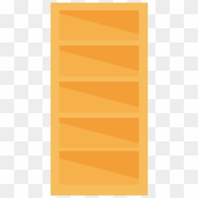 Bookshelf With Four Shelves - Plank, HD Png Download - book shelf png