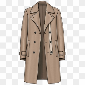 Transparent Open Trench Coat, HD Png Download - coat png