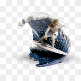 Lladro Riding The Big One Figurine 01008595, HD Png Download - palmera png