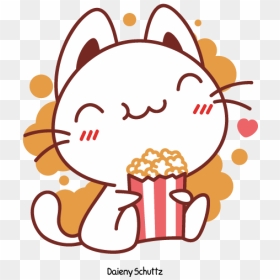Kawaii Clipart Popcorn, Kawaii Popcorn Transparent - Popcorn Drawing Kawaii, HD Png Download - popcorn clipart png