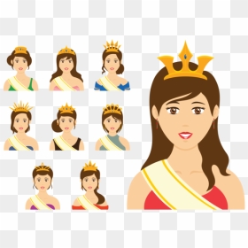 Pageant Queen Vector - Queen Vector Png, Transparent Png - princess crown vector png