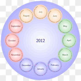 Calendar-tikz - Circle, HD Png Download - content png