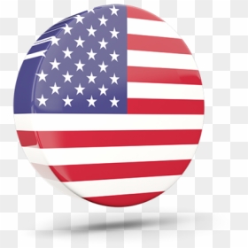Glossy Round Icon 3d - Icon Usa Flag Png, Transparent Png - usa flag icon png