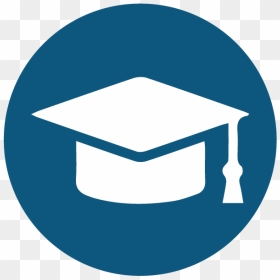 Graduation Cap Icon Png Circle, Transparent Png - graduation cap icon png