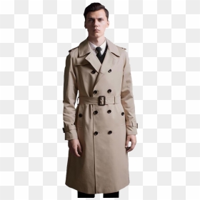 Men Long Coat Png Image Background - Mens Trench Coat Transparent Png, Png Download - coat png