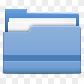 Blue Folder Documents Png, Transparent Png - documents png