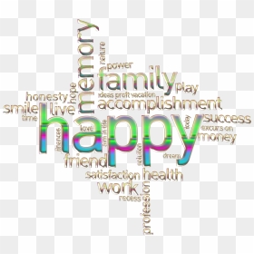 Happy Family Word Cloud Enhanced No Background Clip - Graphic Design, HD Png Download - word icon png