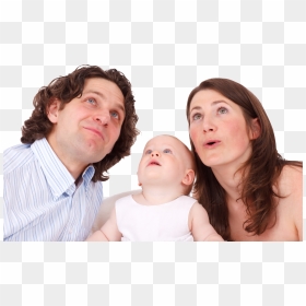 Couple With Baby Png Image - Baby Looking Up Png, Transparent Png - baby.png