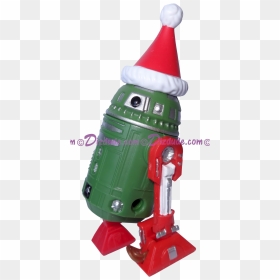Christmas Green & Red With Santa Hat Astromech Droid - Robot, HD Png Download - santa hats png