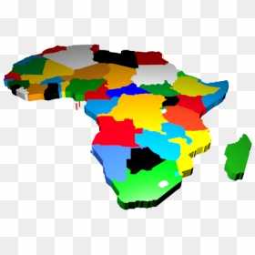 Africa Map In 3d Transparent, HD Png Download - africa map png