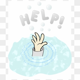 Need Help Clip Arts - Drowning Kid Drawing, HD Png Download - help icon png