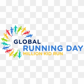 World Running Day Logo, HD Png Download - kid running png