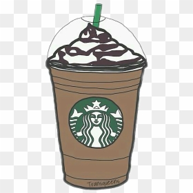 Coffee Tea Starbucks Latte - Cute Starbucks Drawings, HD Png Download - starbucks coffee png