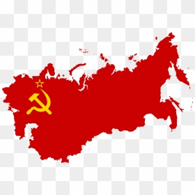 Map-flag Of The Soviet Union - Soviet Union Flag Map, HD Png Download - soviet flag png