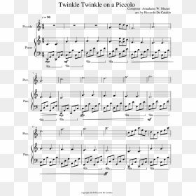 Twinkle Twinkle On A Piccolo Sheet Music Composed By - Twinkle Twinkle Little Star Piccolo, HD Png Download - twinkle lights png