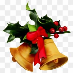 Claus Portable Mistletoe Day Santa Graphics Las Clipart - Christmas Mistletoe Bells Png, Transparent Png - mistle toe png