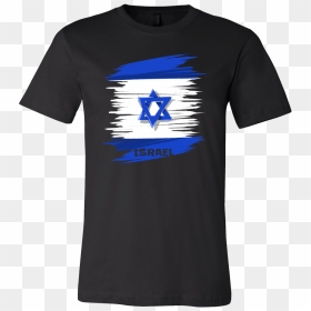 Israel Vintage Retro Distressed Flag T-shirt - Met My Wife On Ancestry, HD Png Download - israel flag png