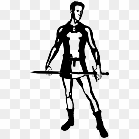 Knight With Sword Silhouette - Silueta Medieval Png, Transparent Png - sword silhouette png