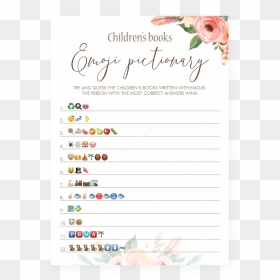 Gender Neutral Baby Shower Emoji Game Printable By - Emoji Baby Shower Game, HD Png Download - books emoji png