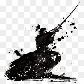 Silhouette Siluet Siluetas Samurai Ninja Warrior Sword - Samurai Png, Transparent Png - sword silhouette png