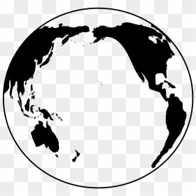 Earth,black And White,globe,pacific Pictures, Free - Globe Png Black And White, Transparent Png - global icon png