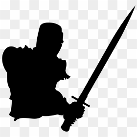 Knight, HD Png Download - sword silhouette png