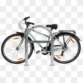 Urban Rack Staple Rack Side View - Bicycle, HD Png Download - bike rack png