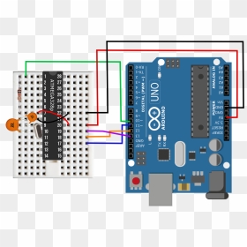 Arduino Uno As Isp Wiring Diagram For Burning The Arduino, HD Png Download - arduino png