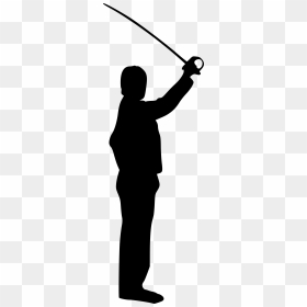 Fencing Sword Png Download - Silhouette Man With Sword, Transparent Png - sword silhouette png