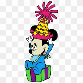 Baby Mickey Party Hat Suprise Clipart Png - Mickey Mouse Happy Birthday Baby, Transparent Png - baby mickey png