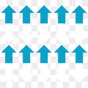 Ten Blue Arrows Pointing Up And Ten White Arrows Pointing, HD Png Download - white arrows png