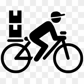 Bicycle Messenger - Cycling Icon Png, Transparent Png - messenger icon png