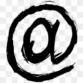 At Sign Grunge @ Sign Png Transparent - Black Emails Icon Png, Png Download - grunge circle png