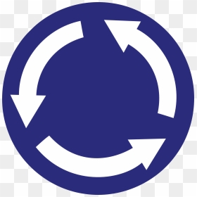 Road Sign Roundabout Png, Transparent Png - white arrows png